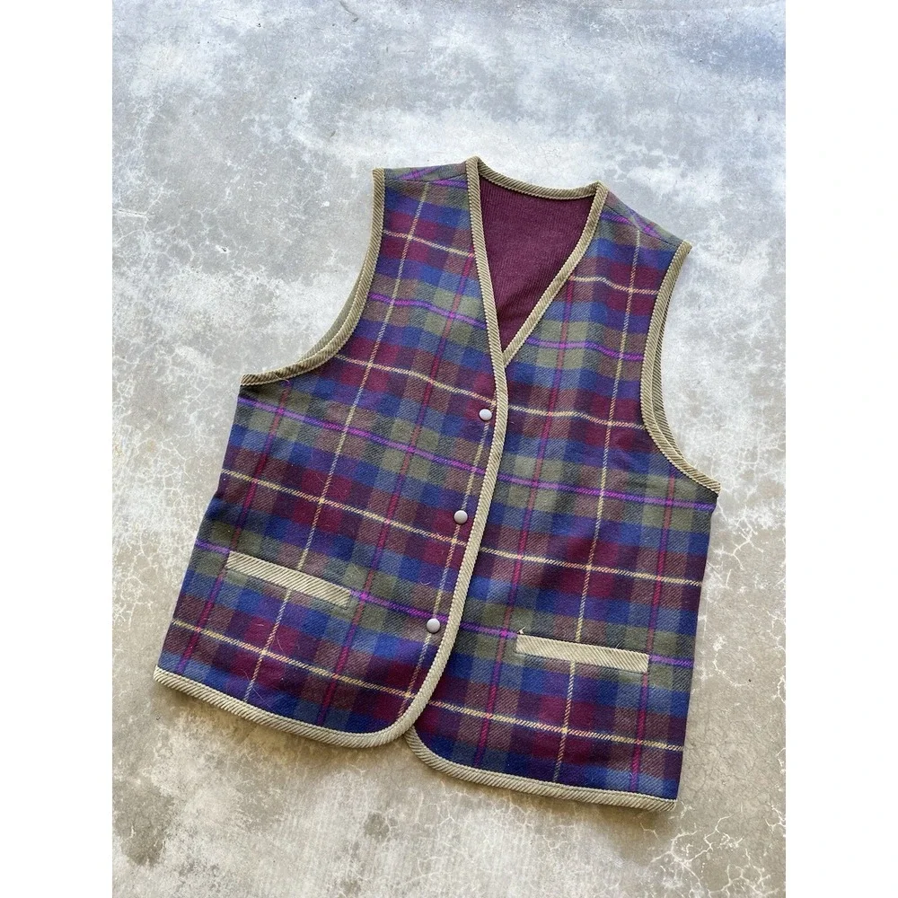 Vintage Pendleton Western Aztec Southwestern Wool Vest Size Large